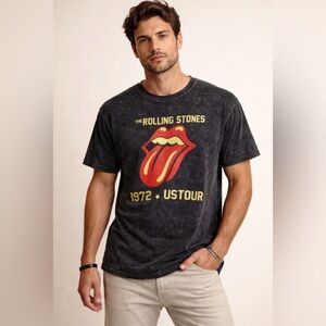 Rolling Stones Tongue 1975 USA Tour Mineral Wash Graphic Tee (unisex)